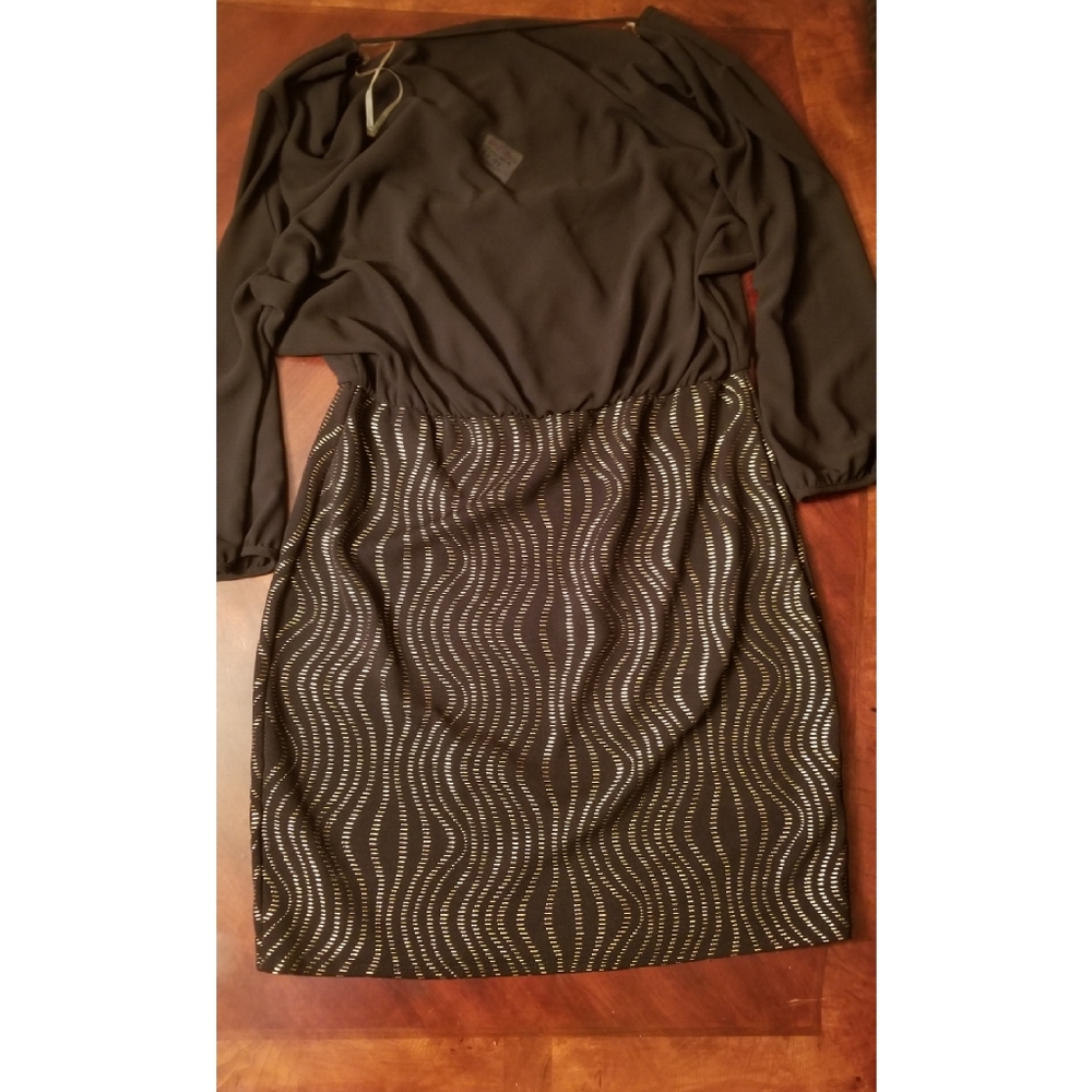 Black & Gold Bodycon Dress